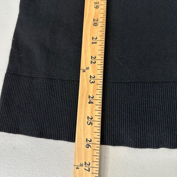 Ann Taylor Loft Sweater Size L Black Lace Long Sleeve Sheer Wool blend - Picture 9 of 12